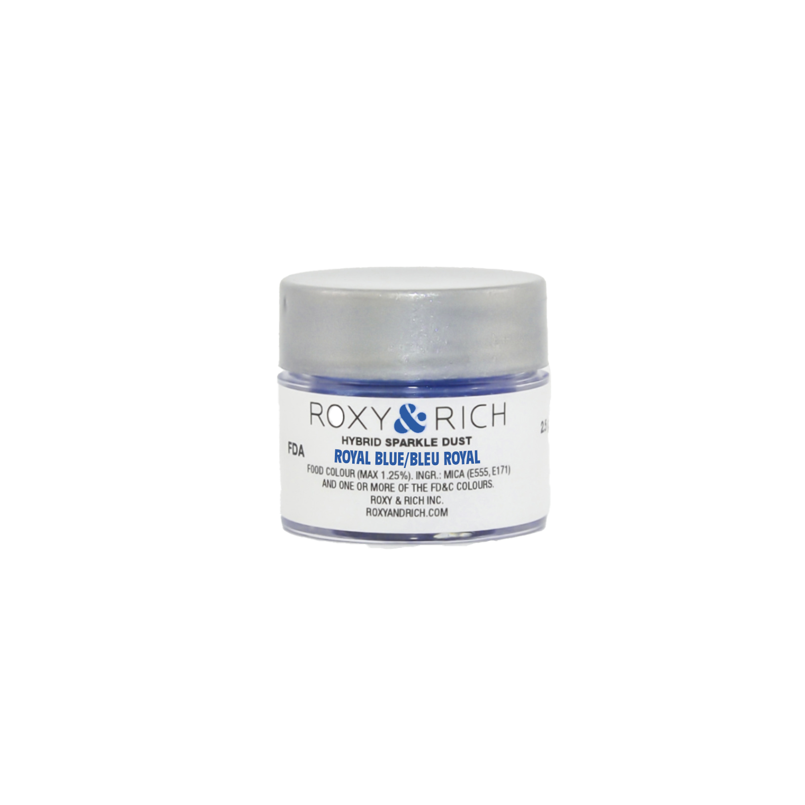 Poudre étincelante hybride Bleu Royal 2.5g - Roxy & Rich - Poudre étincelante - S2-005 - La Guilde Culinaire