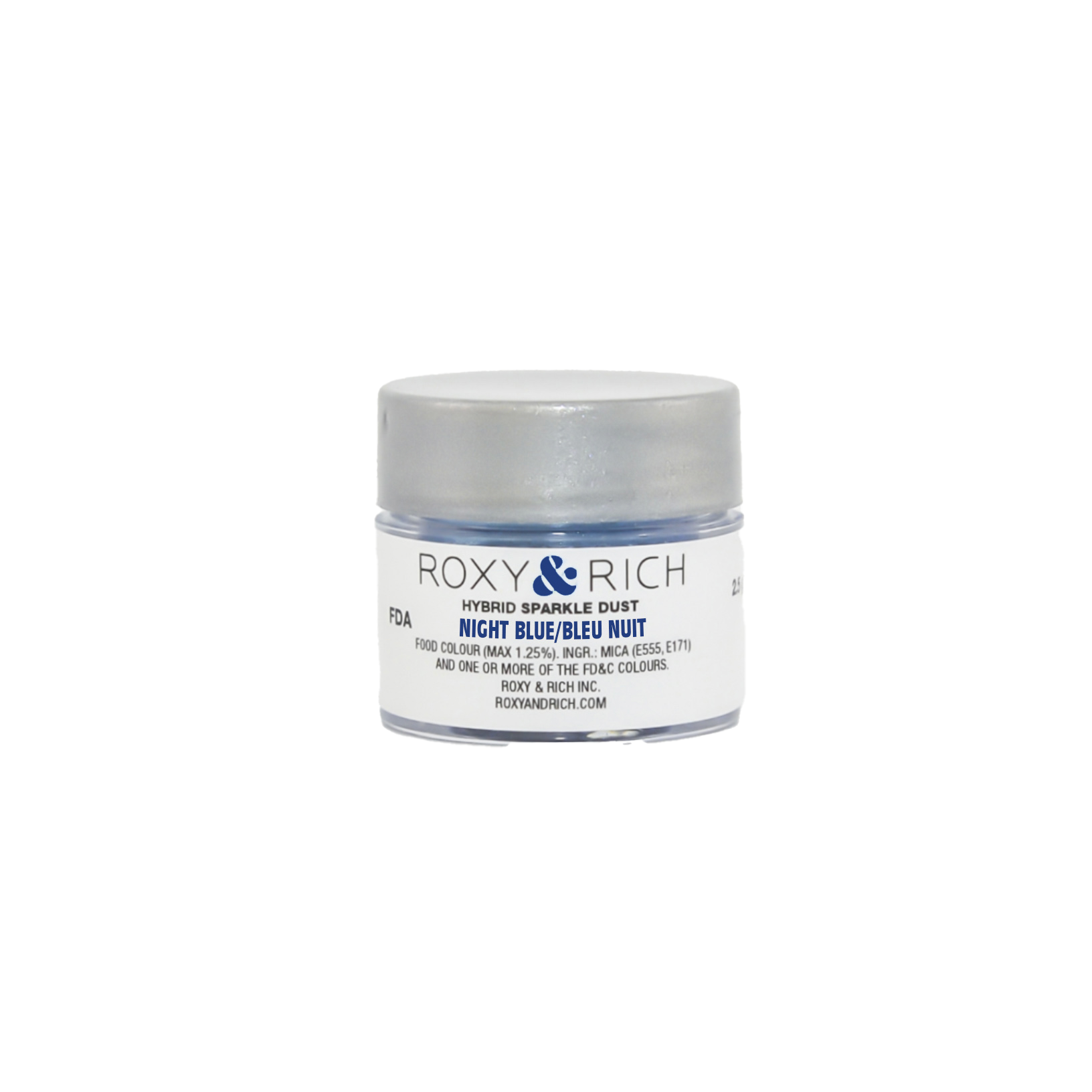Poudre étincelante hybride Bleu Nuit 2.5g - Roxy & Rich - Poudre étincelante - S2-006 - La Guilde Culinaire