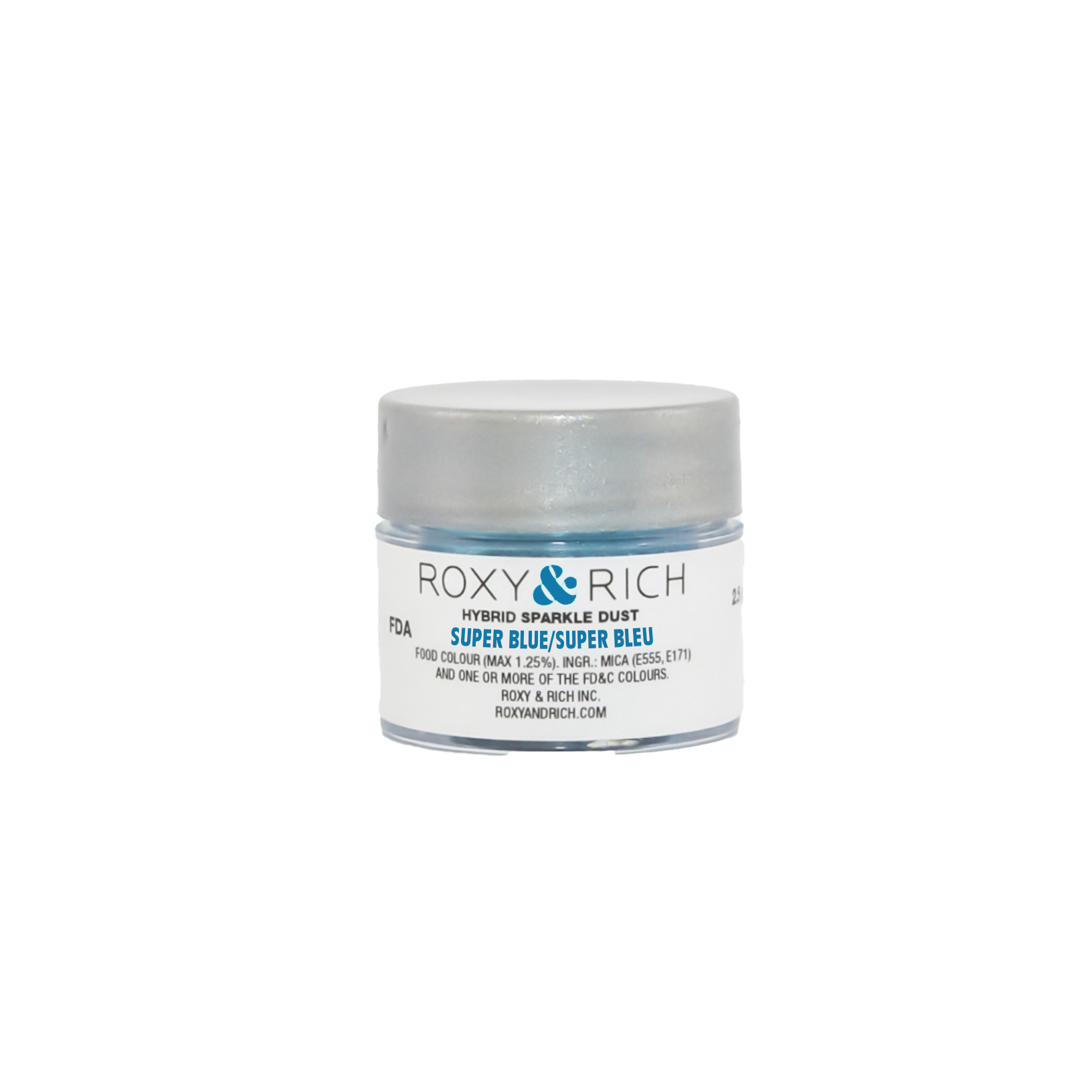 Poudre étincelante hybride Super Bleu 2.5g - Roxy & Rich - Poudre étincelante - S2-007 - La Guilde Culinaire