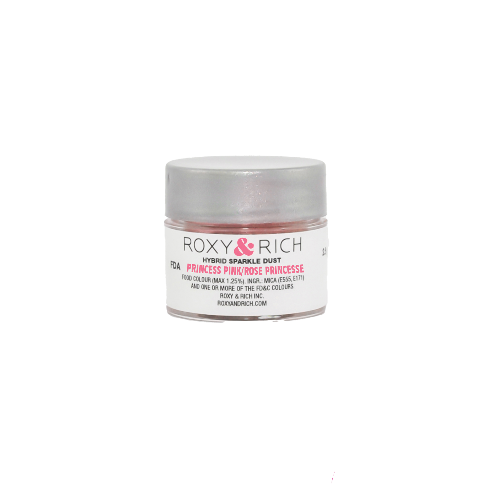 Poudre étincelante hybride Rose Princesse 2.5g - Roxy & Rich - Poudre étincelante - S2-020 - La Guilde Culinaire