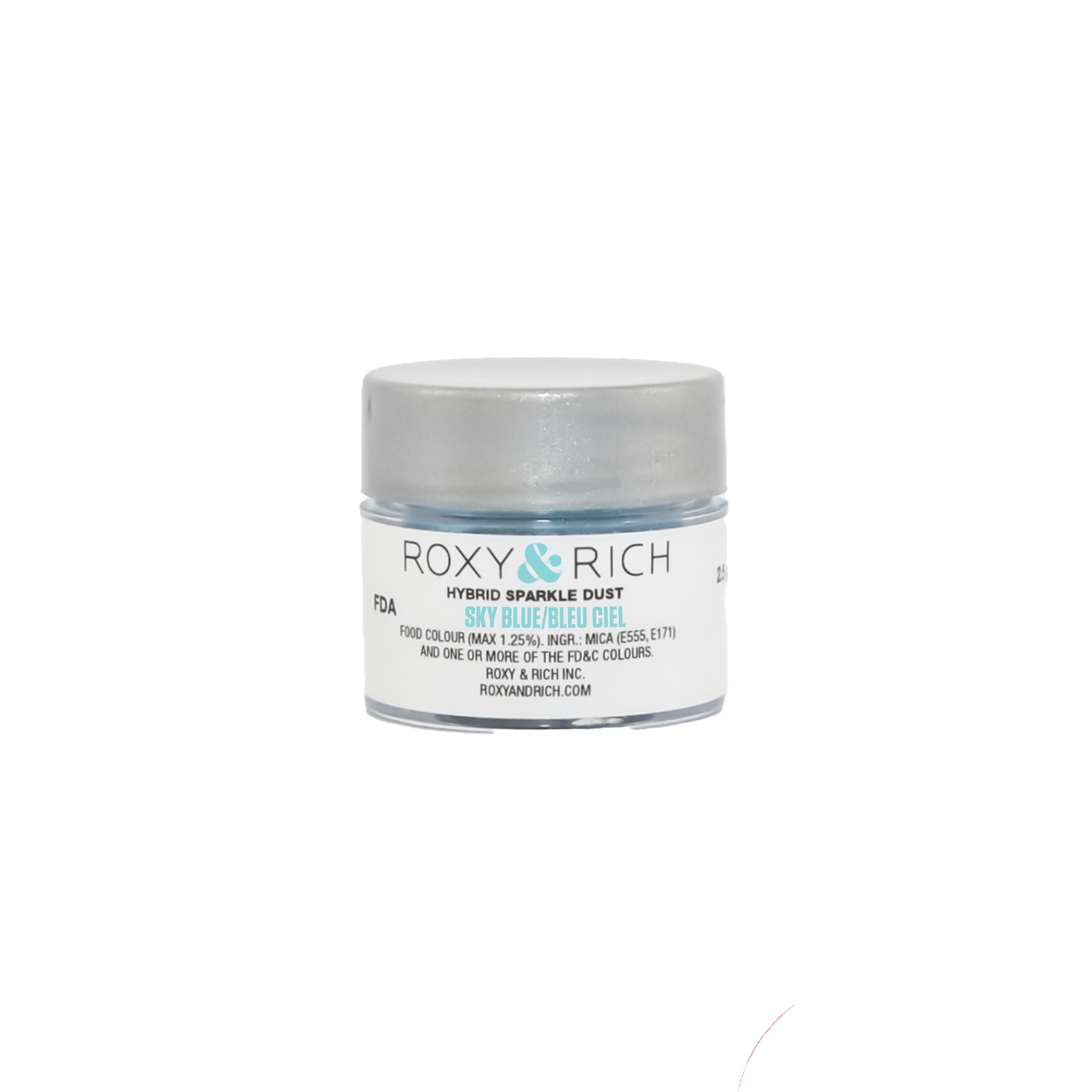 Poudre étincelante hybride Bleu Ciel 2.5g - Roxy & Rich - Poudre étincelante - S2-041 - La Guilde Culinaire