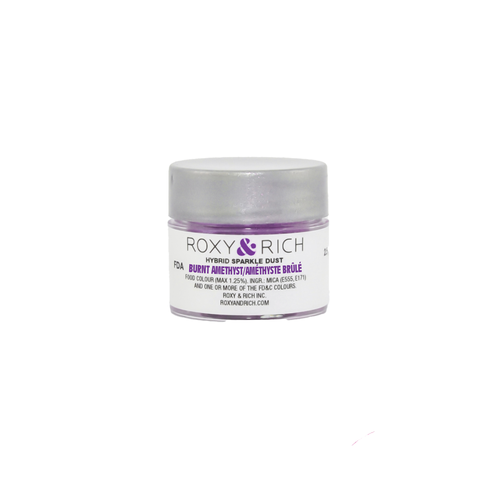 Poudre étincelante hybride Améthyste Brûlée 2.5g - Roxy & Rich - Poudre étincelante - S2-043 - La Guilde Culinaire