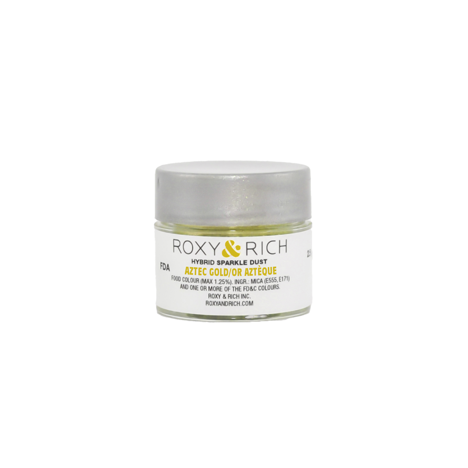 Poudre étincelante hybride Or Aztèque 2.5g - Roxy & Rich - Poudre étincelante - S2-047 - La Guilde Culinaire