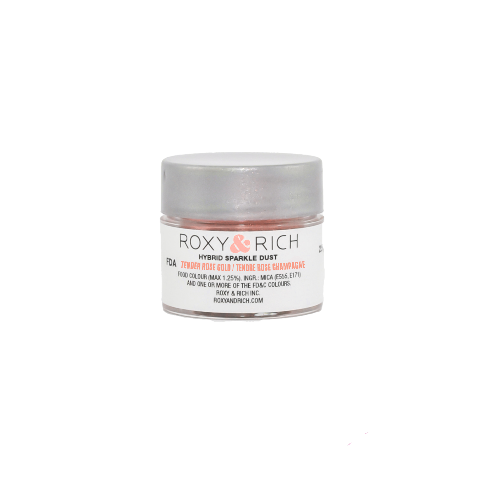 Poudre étincelante hybride Tendre Rose Champagne 2.5g - Roxy & Rich - Poudre étincelante - S2-053 - La Guilde Culinaire