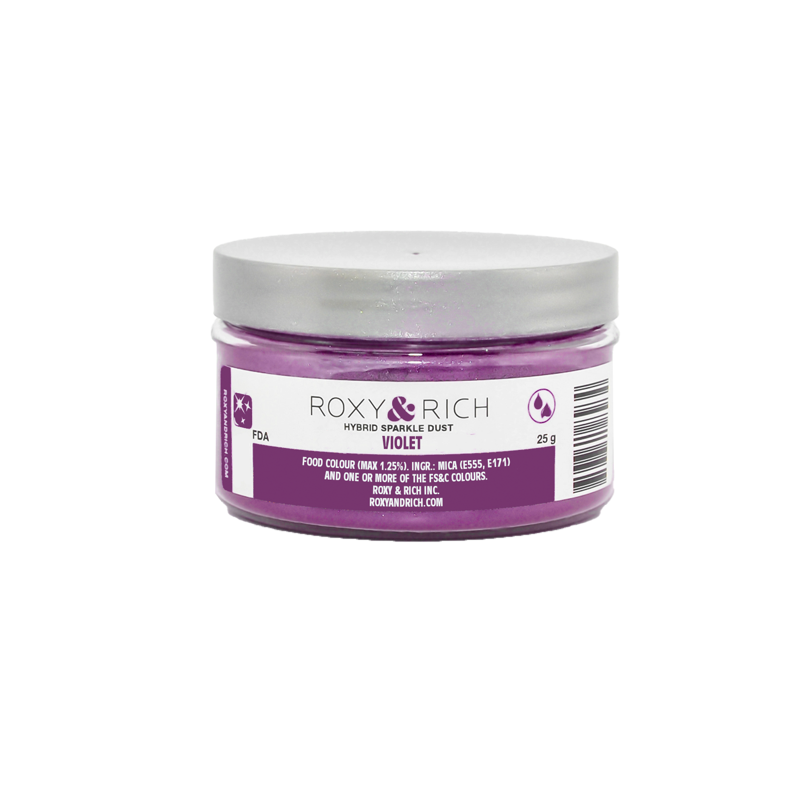 Poudre étincelante hybride Violet 25g - Roxy & Rich - Poudre étincelante - S25-042 - La Guilde Culinaire