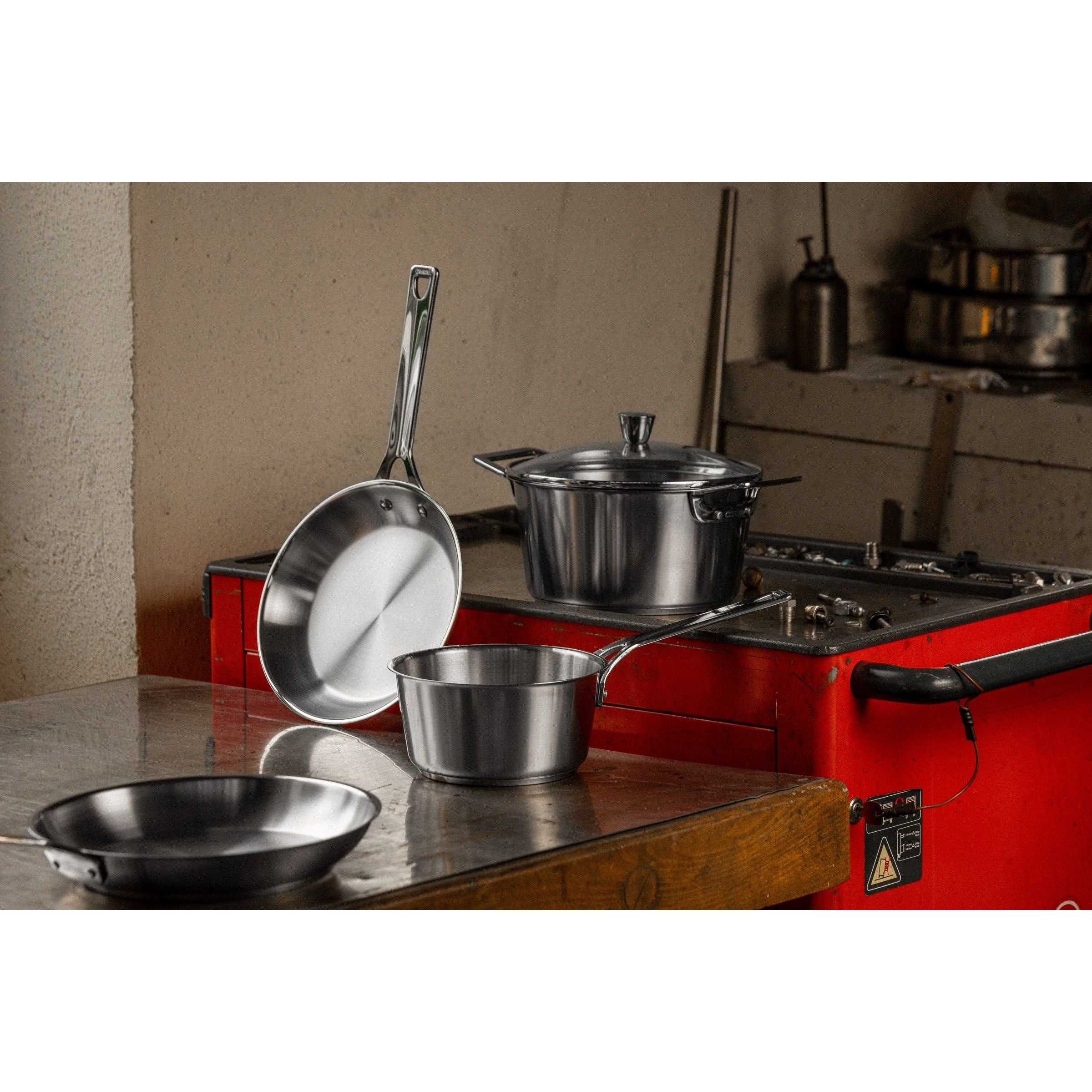 Ensemble de 8 pièces en acier inoxydable Cristel - Collection 1826 - Cristel - Casserole - - La Guilde Culinaire