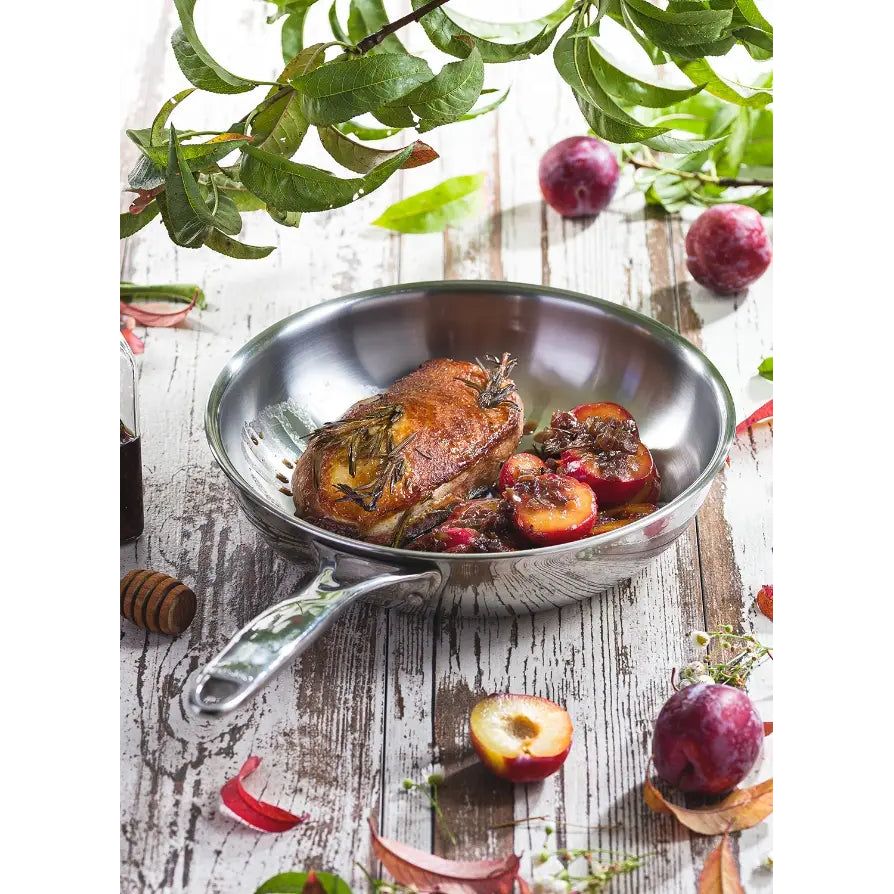 Ensemble de 2 poêles à frire en acier inoxydable - CASTEL'PRO - Cristel - Poêle - - La Guilde Culinaire