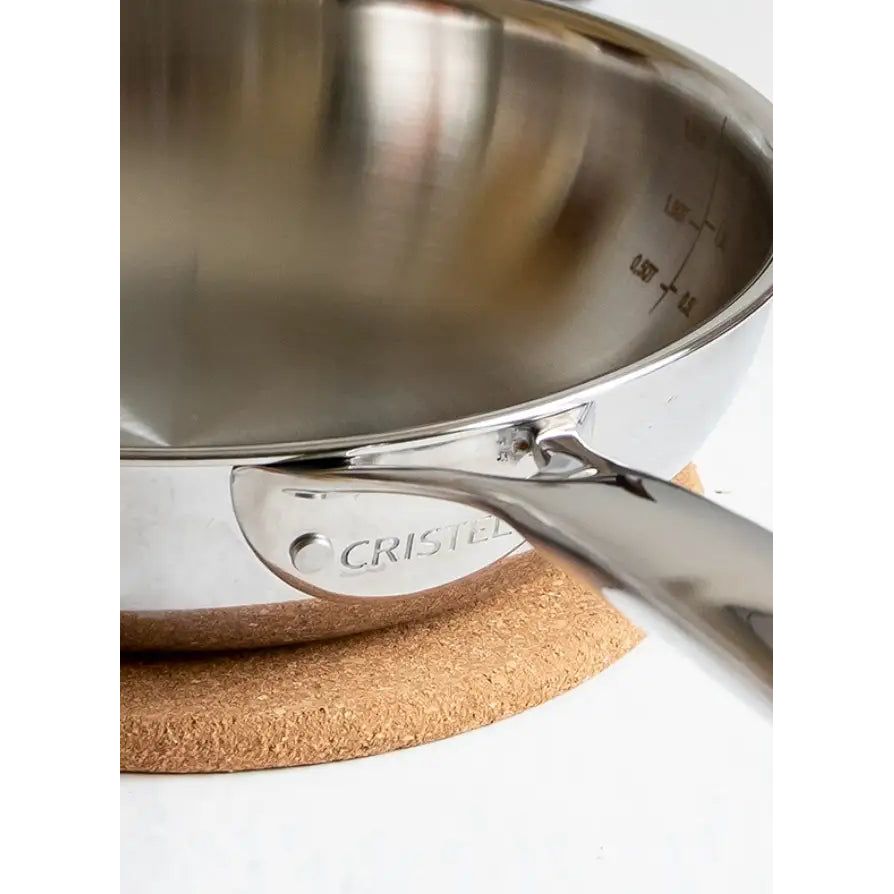 Ensemble de 2 poêles à frire en acier inoxydable - CASTEL'PRO - Cristel - Poêle - - La Guilde Culinaire