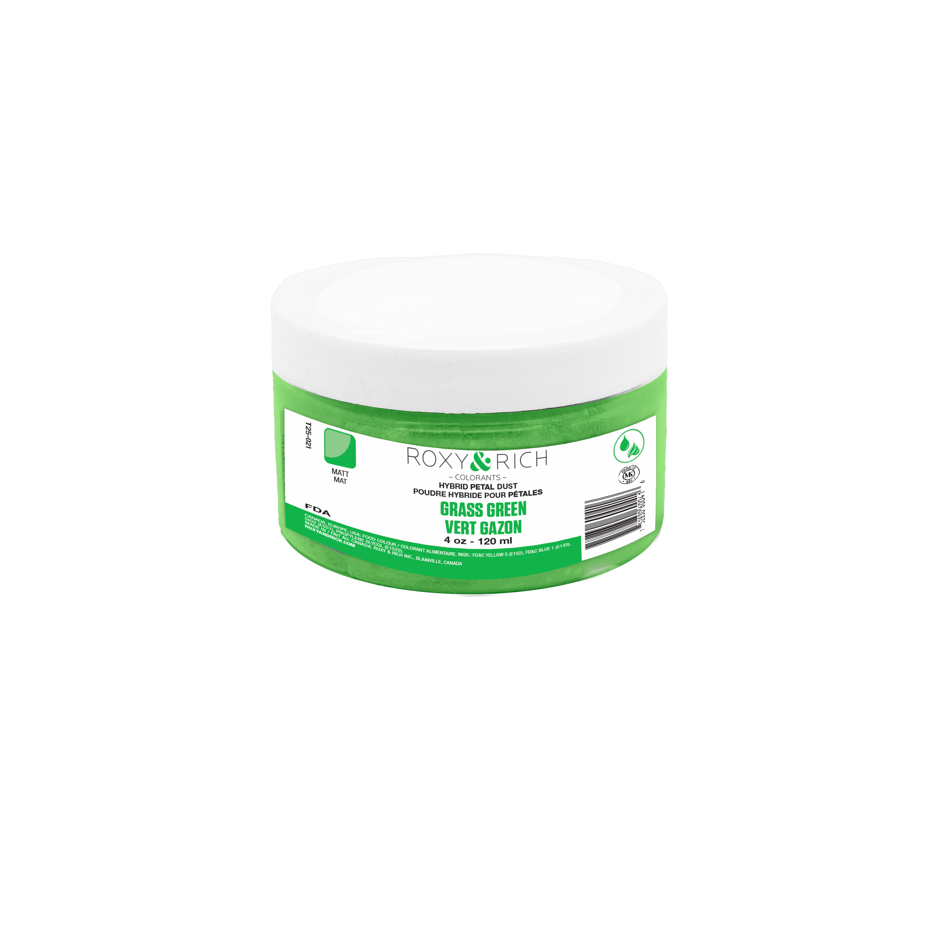 Poudres hybrides pour Pétales Vert Gazon 113g/ 4 oz - Roxy & Rich - Poudres Hybrides Pétales - T25-021 - La Guilde Culinaire