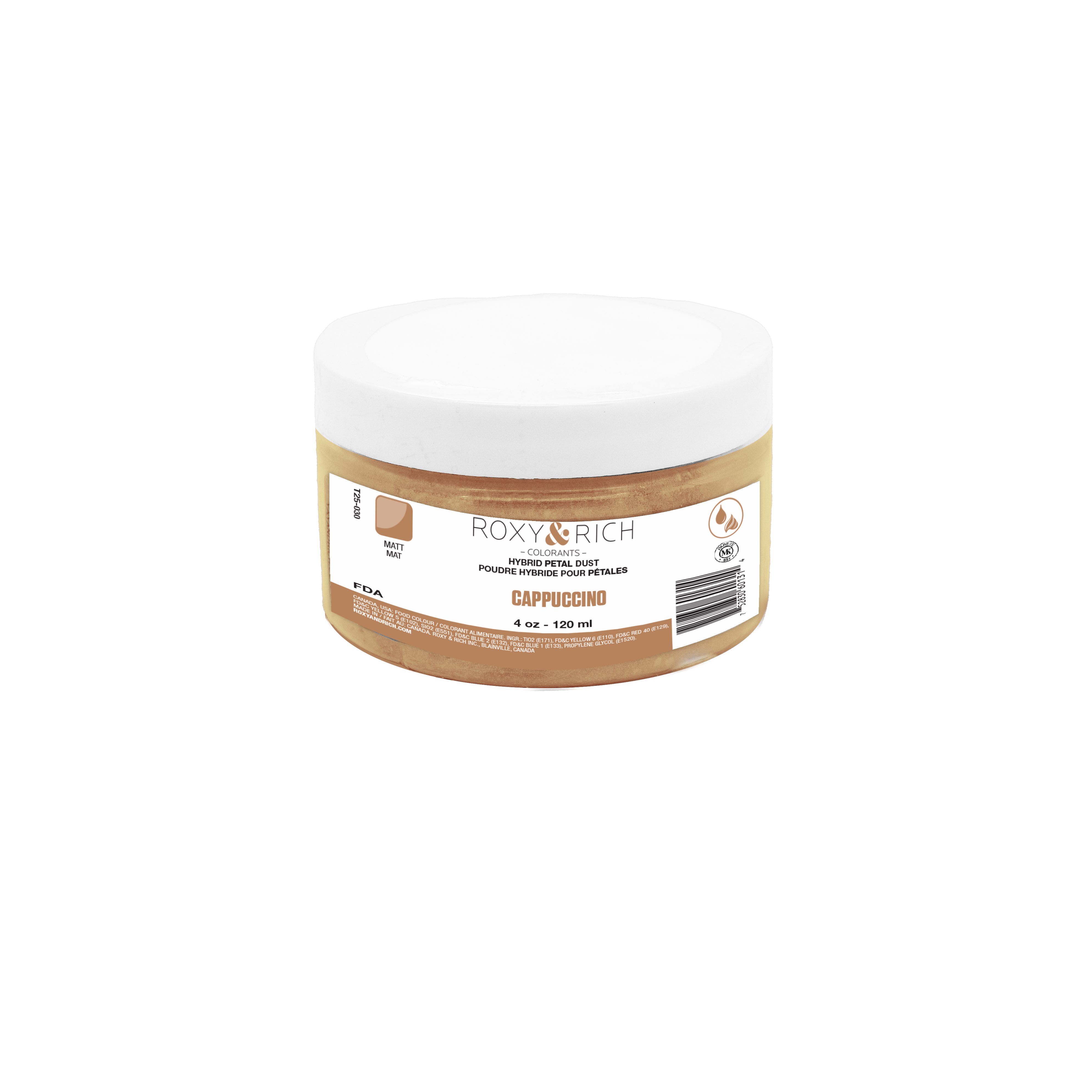 Poudres hybrides pour Pétales Cappuccino 113g/ 4 oz - Roxy & Rich - Poudres Hybrides Pétales - T25-030 - La Guilde Culinaire