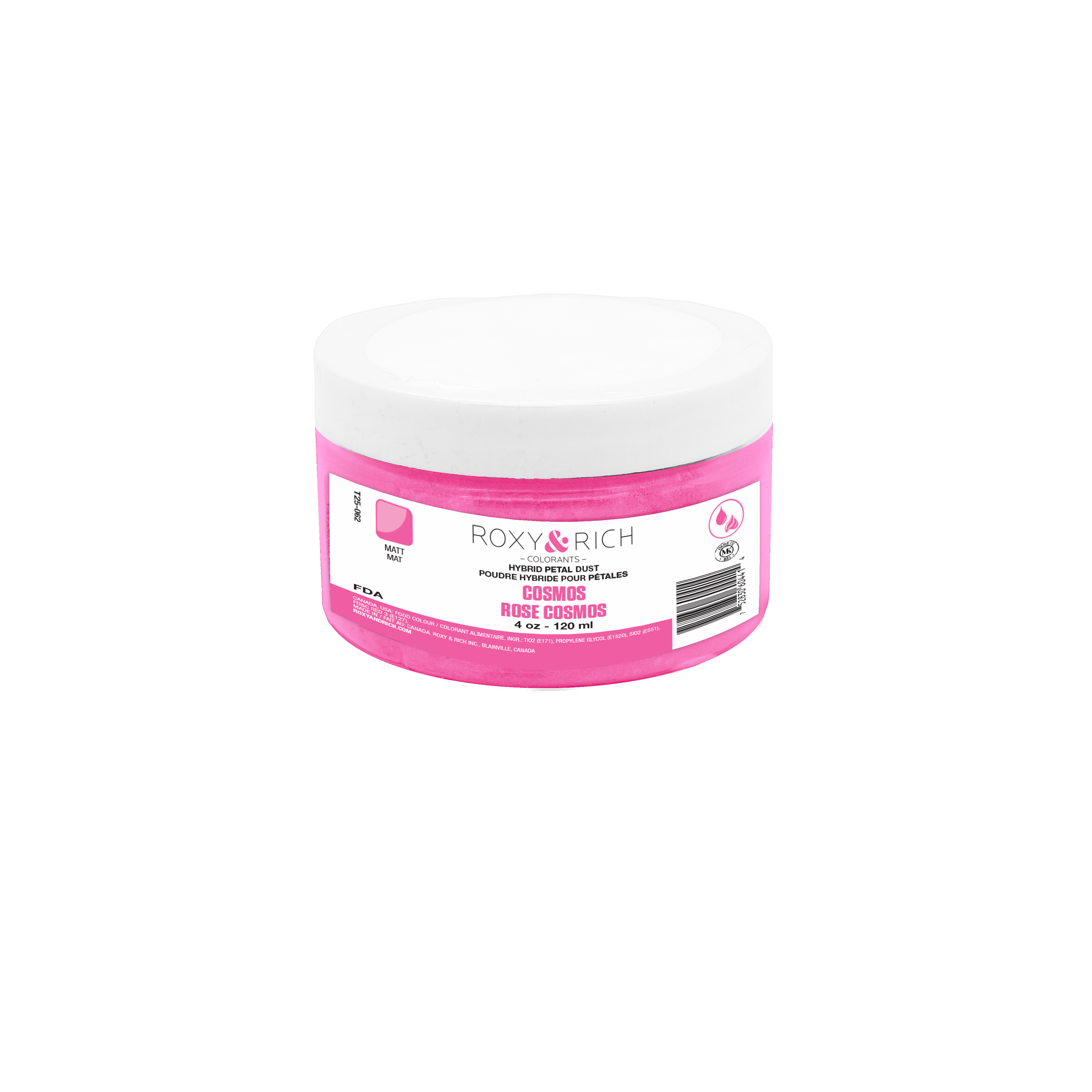 Poudres hybrides pour Pétales Rose Cosmos 113g/ 4 oz - Roxy & Rich - Poudres Hybrides Pétales - T25-062 - La Guilde Culinaire
