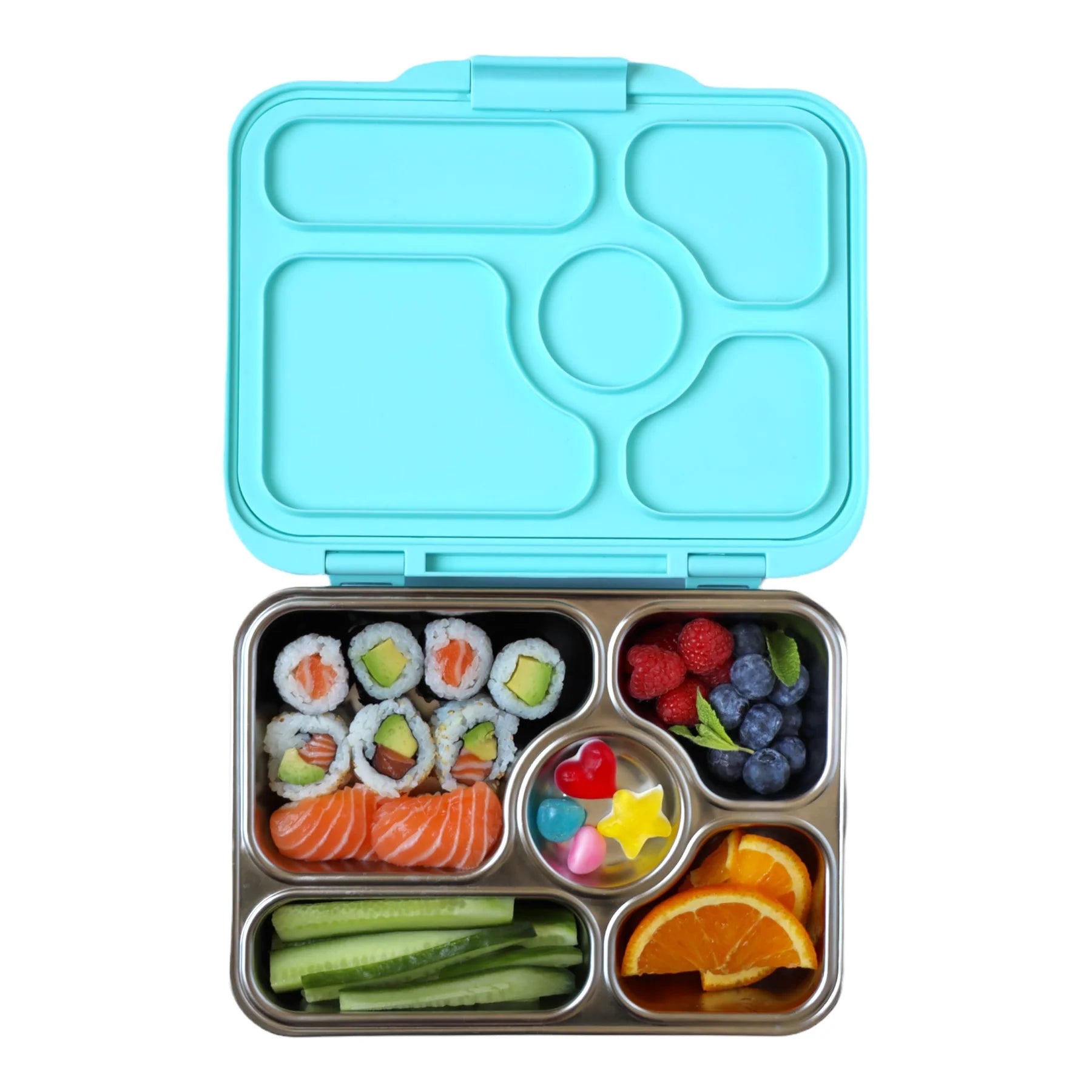 Yumbox Bento – Presto – Acier Inoxydable - Bleu Tulum - Yumbox - Boîte à repas - - La Guilde Culinaire