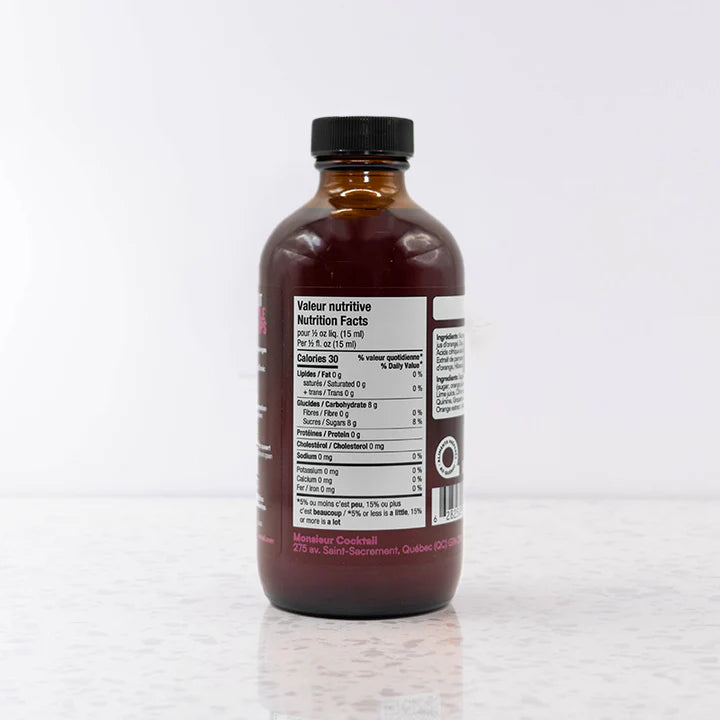 Tonic à l'hibiscus (Love Tonic) - 250ml - Monsieur Cocktail - Sirop - - La Guilde Culinaire