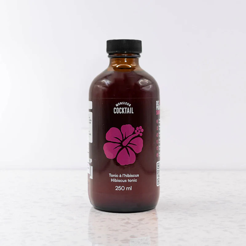 Tonic à l'hibiscus (Love Tonic) - 250ml - Monsieur Cocktail - Sirop - - La Guilde Culinaire