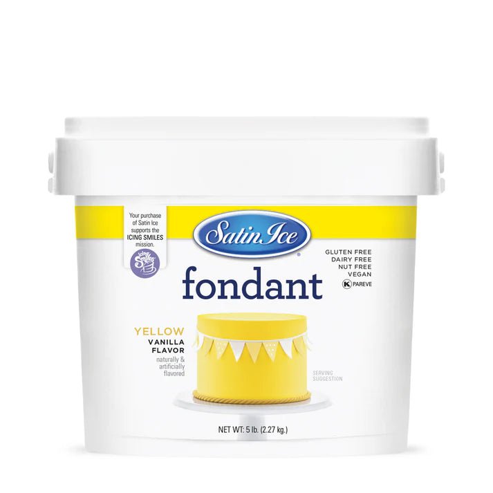Fondant à Rouler Jaune 2.5 kg/5.5 lb Satin Ice - Satin Ice - Fondant - - La Guilde Culinaire