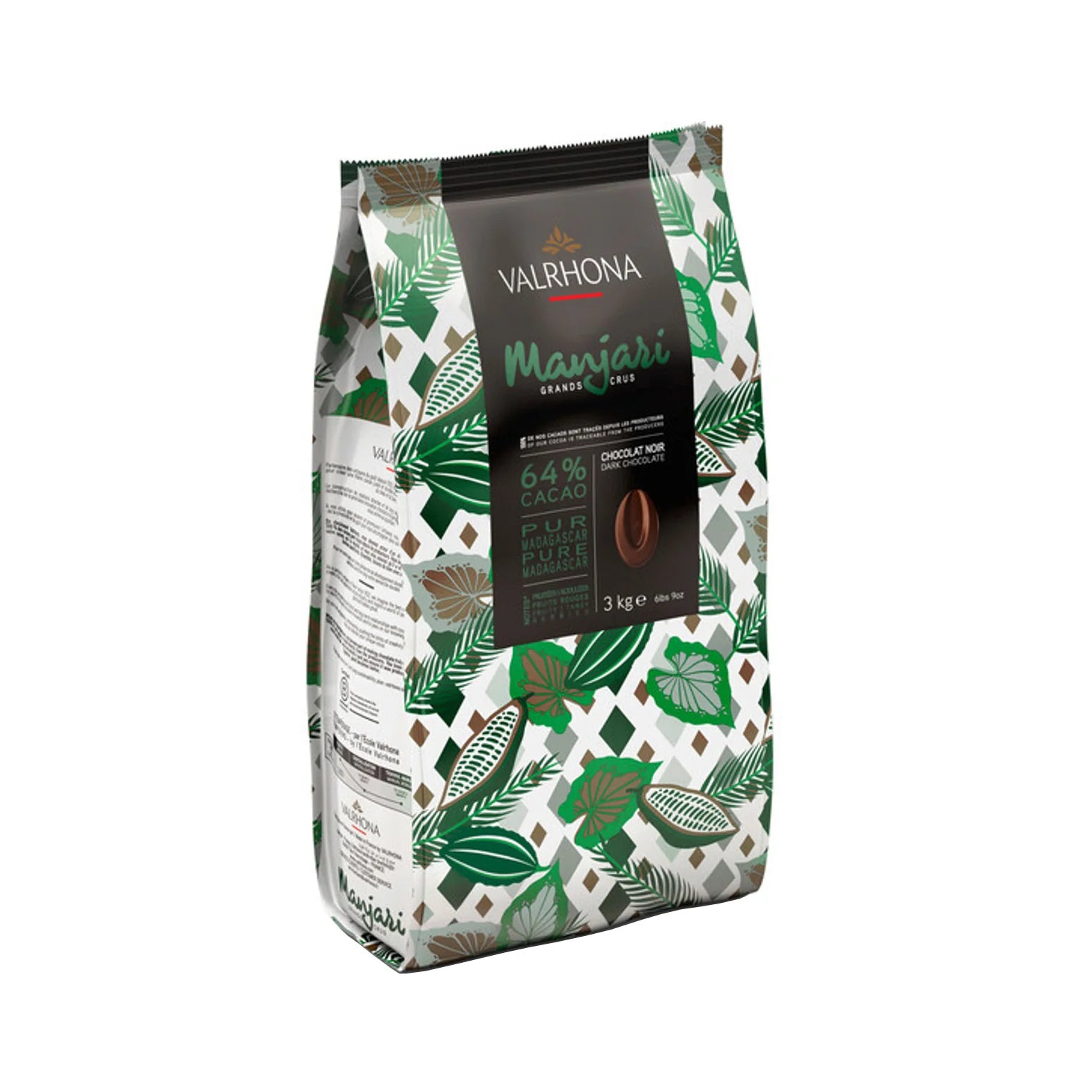 Chocolat Noir Manjari 64% 3 kg / 6.61lbs - Valrhona - Chocolat - 883005 - La Guilde Culinaire