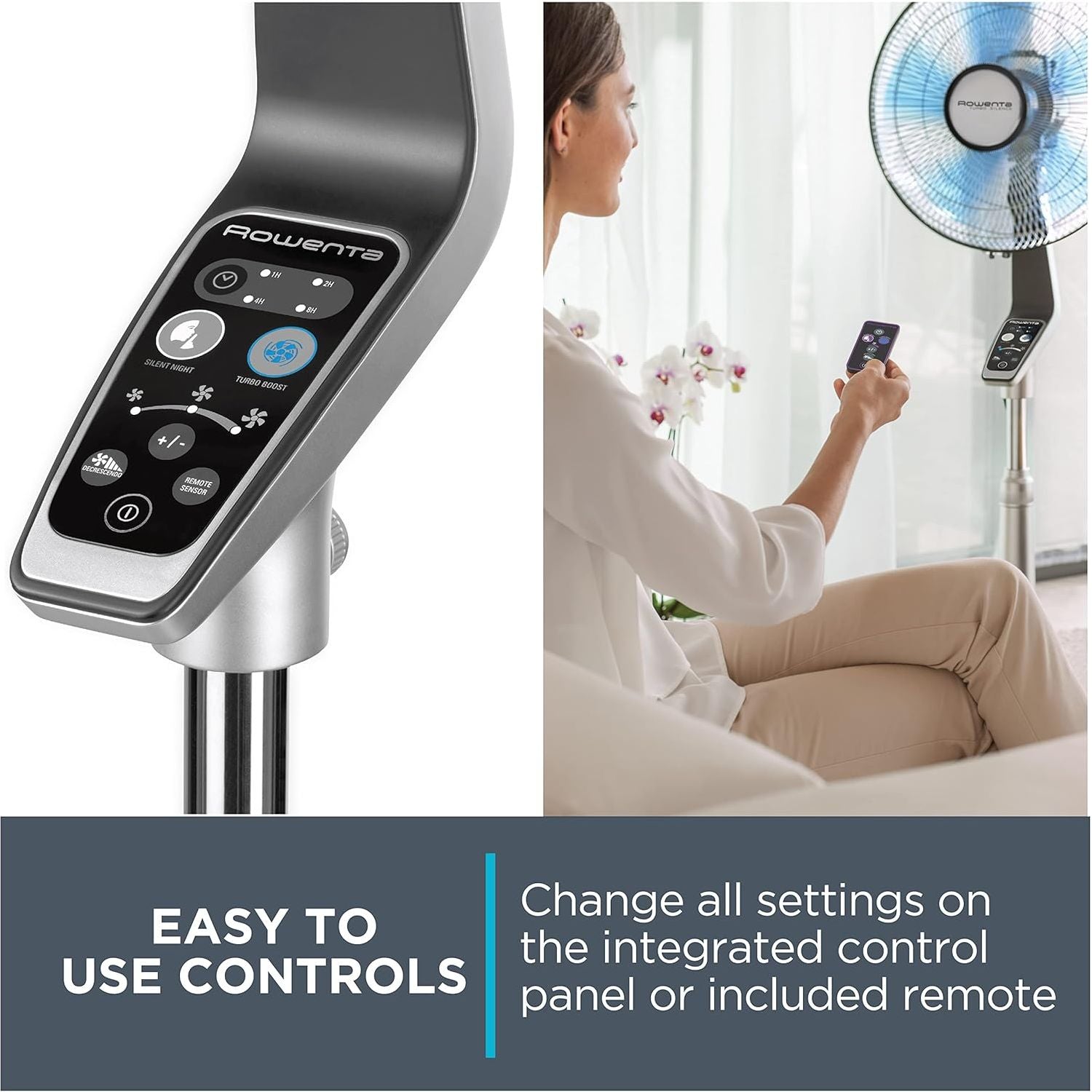 Ventilateur sur pied Turbo Silence 16" - Rowenta - Rowenta - Ventilateur - - La Guilde Culinaire