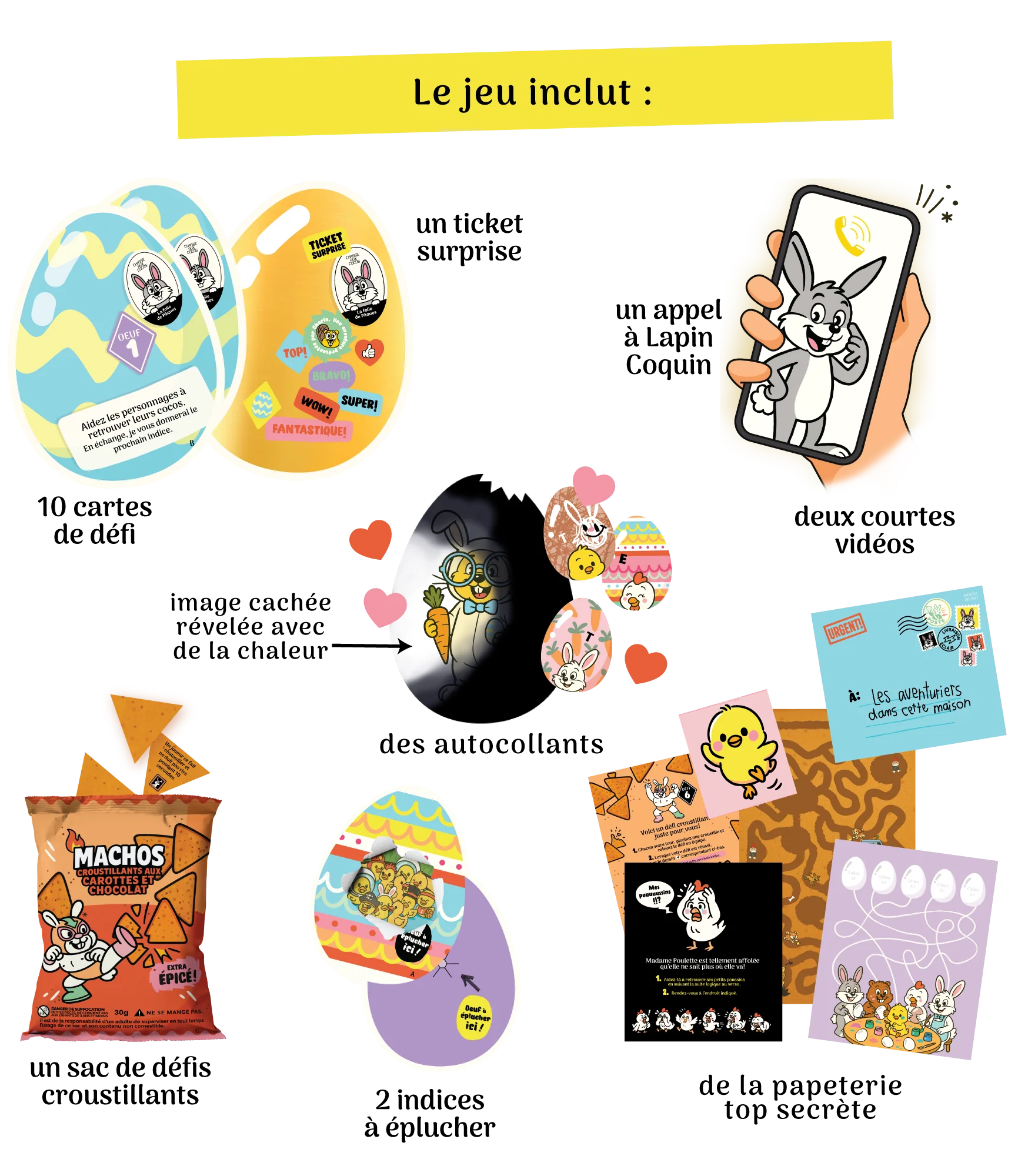 Chasse aux cocos - La folie de Pâques - Charlo Jeux et Aventures - Boîte anniversaire - - La Guilde Culinaire