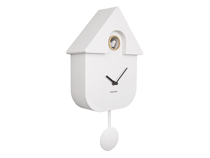 Horloge "The Modern Cuckoo" Blanc - Horloge Karlsson - Horloge - M5-KMC-WH01 - La Guilde Culinaire
