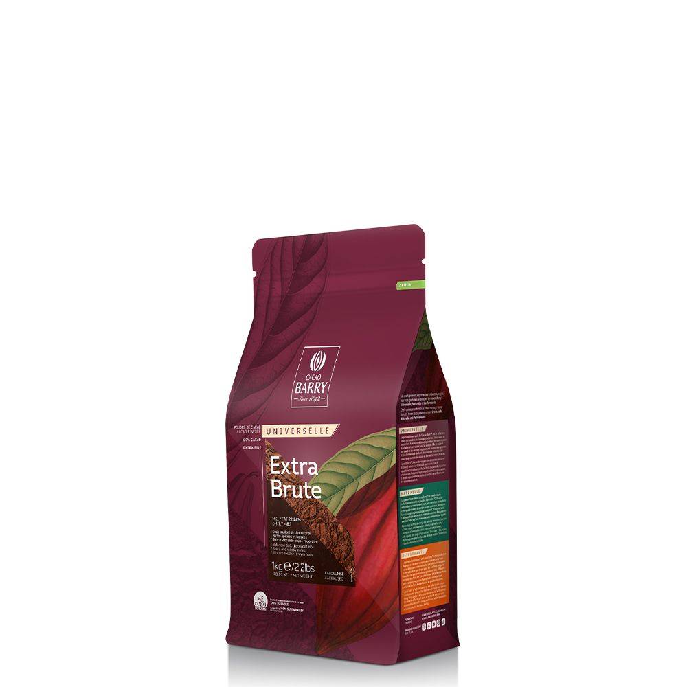 Poudre de cacao Extra Brute 1kg - 100% cacao - Cacao Barry - Poudre de cacao - - La Guilde Culinaire