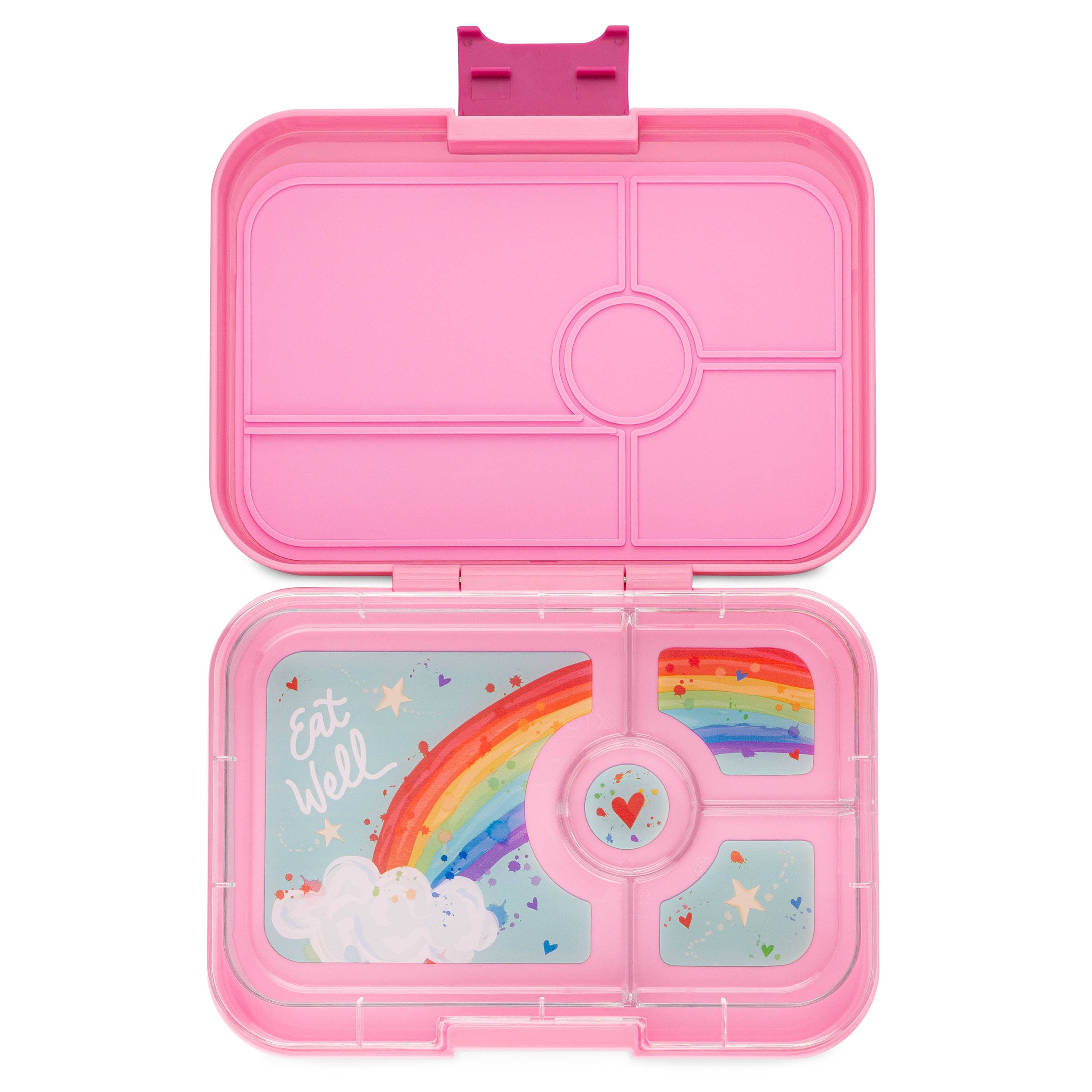 Yumbox Tapas - Boîte Bento étanche avec plateaux à 4 ou 5 compartiments Capri Pink 4C with Rainbow Tray - Yumbox - Boîte à repas - CPIII202210R - La Guilde Culinaire