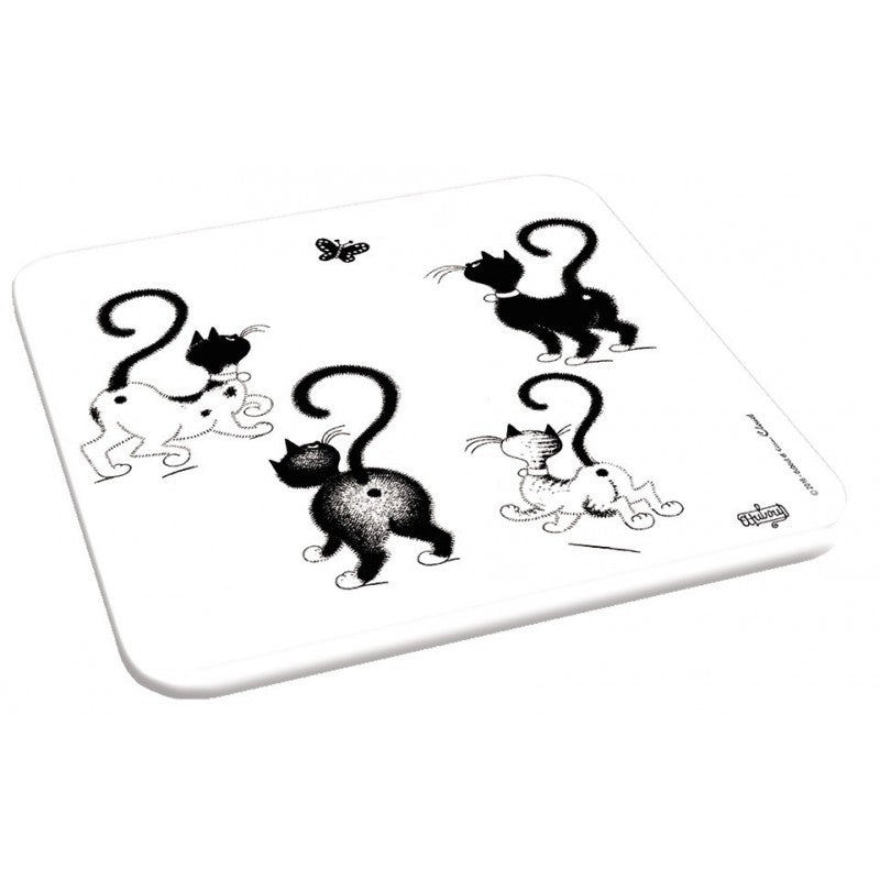 6 dessous de verres Assortiment de chats 2 - Chats Dubout - Editions Clouet - Dessous de verre - - La Guilde Culinaire