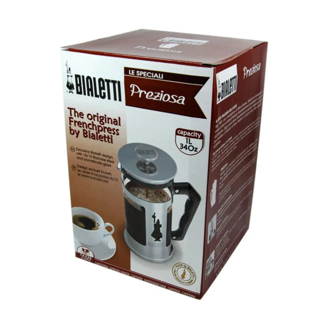 Bialetti Cafetière Italienne French Press - 1L - Bialetti - Cafetière italienne - - La Guilde Culinaire