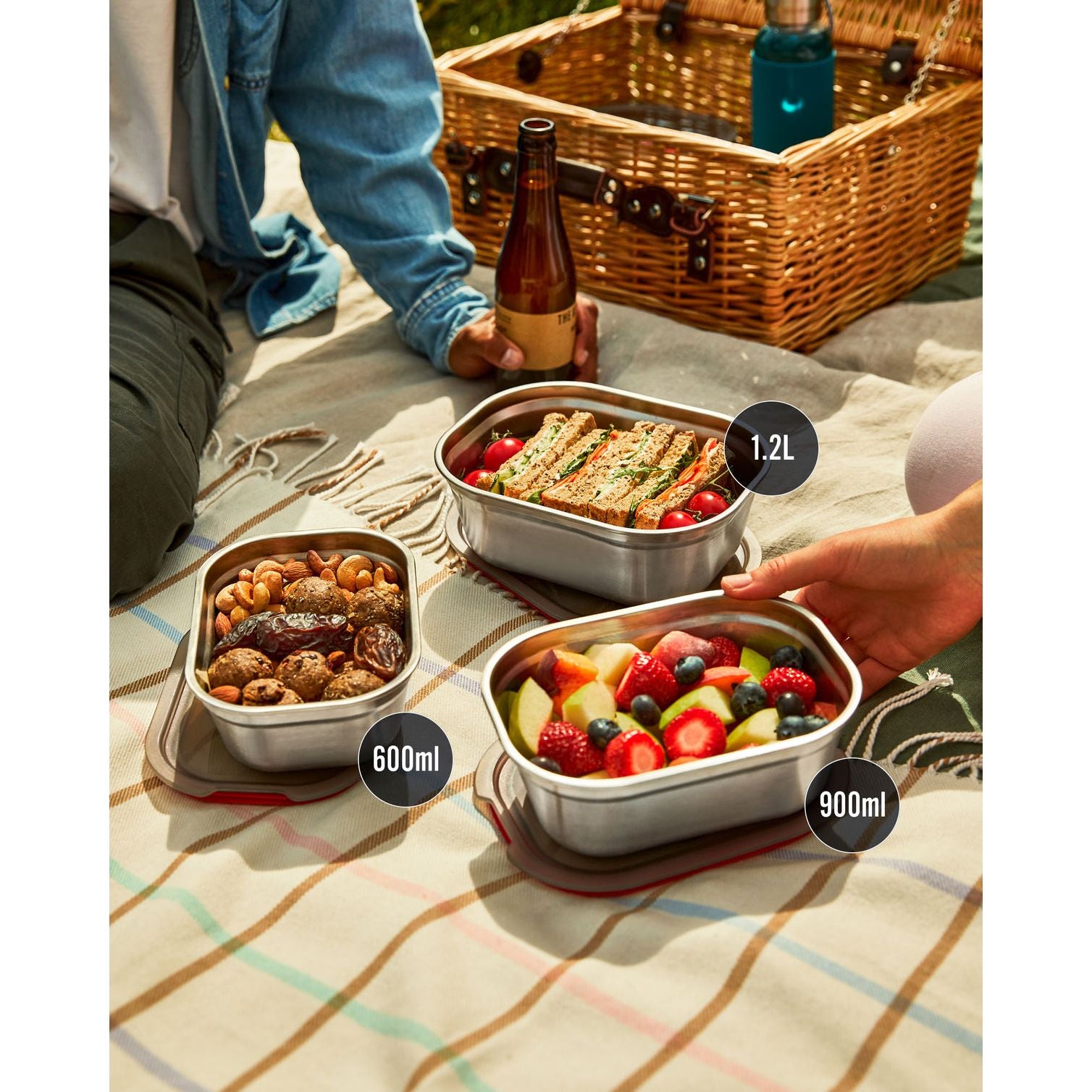 Boîte alimentaire multifonction en acier - Black + Blum London - Boîte à repas - - La Guilde Culinaire