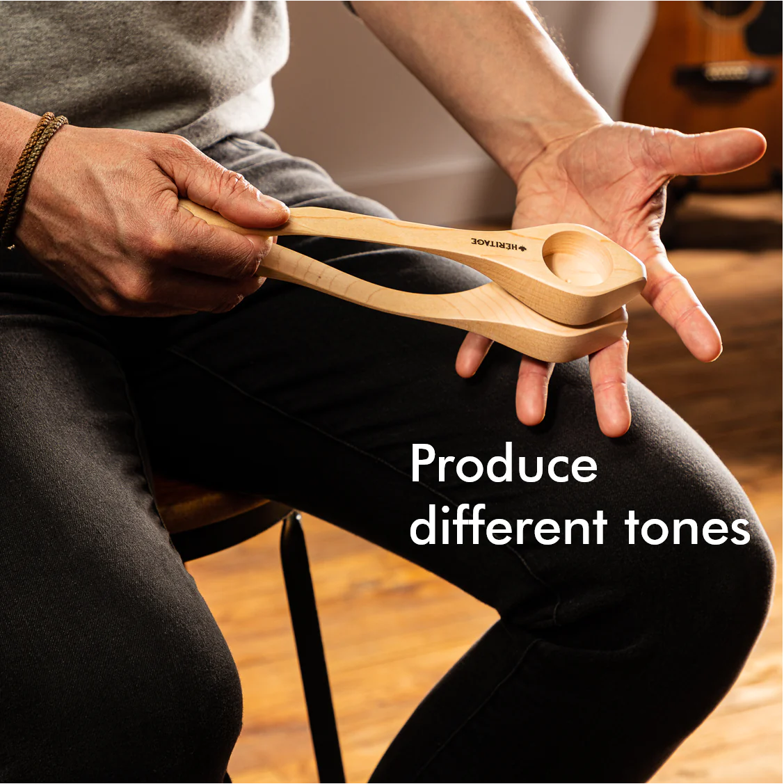 Cuillère Musicale Héritage - Boite-à-Bois (Grande) - Héritage Musical Spoons - Cuillère musicale - - La Guilde Culinaire