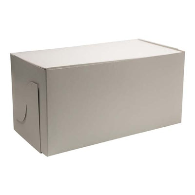 Boîte à bûche en carton blanc    - La Guilde Culinaire - Boîte à gâteau - 