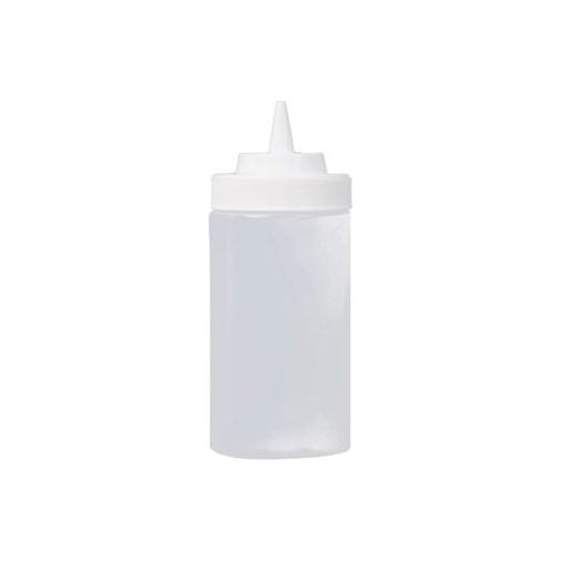 Bouteille à pression à ouverture large en plastique transparent 8 Oz - SG - Bouteille à condiment - - La Guilde Culinaire