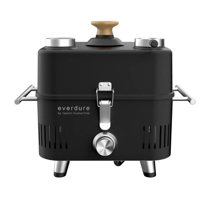 Barbecue à gaz portable Everdure Cube Proflame 360 avec hotte de cuisson – Noir mat - Everdure - BBQ - - La Guilde Culinaire