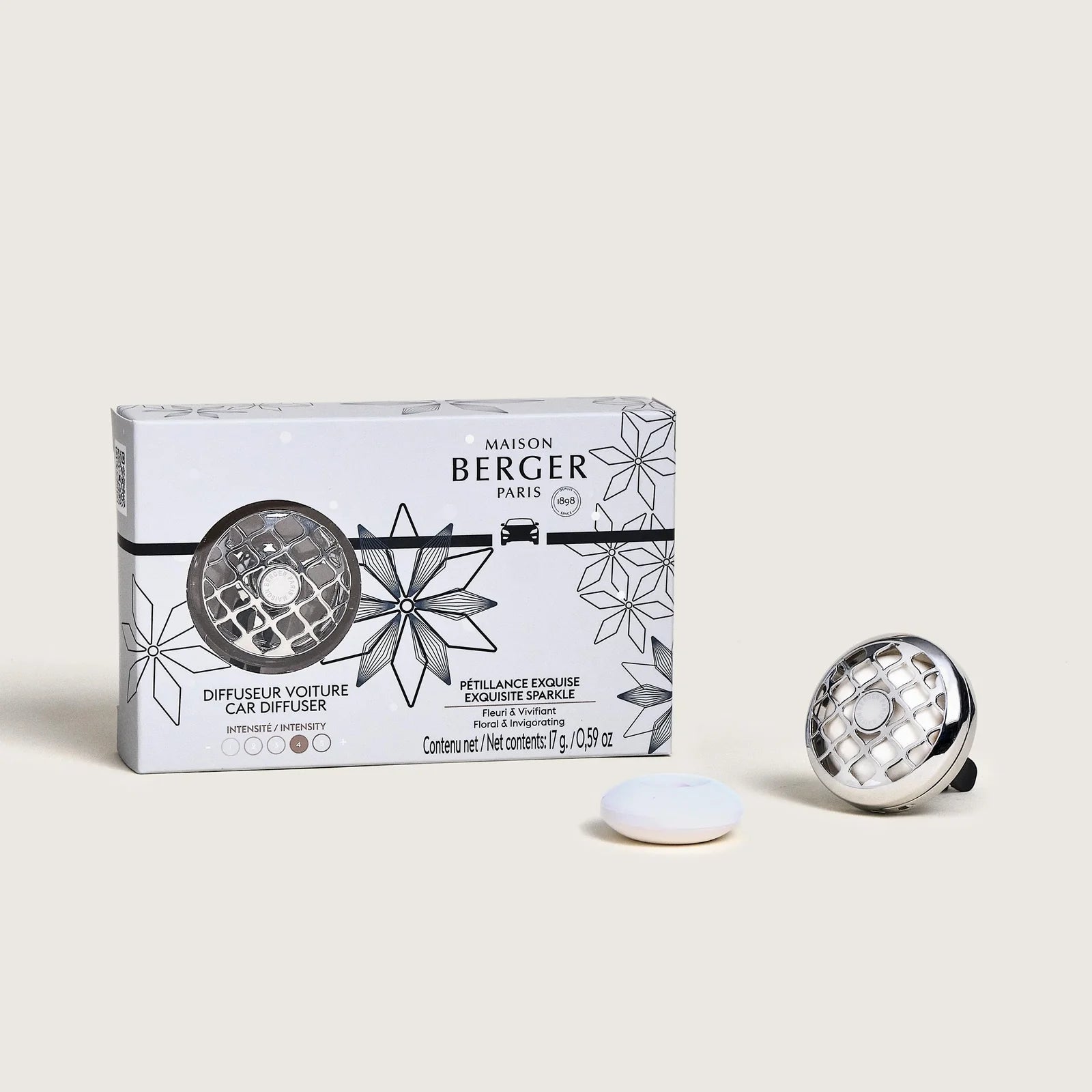 Diffuseur voiture Rosalie Pétillance Exquise - Maison Berger Paris - Diffuseur de voiture - - La Guilde Culinaire