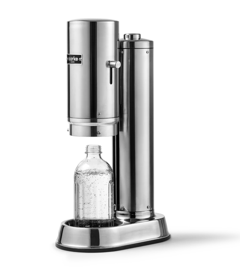Machine à eau gazeuse avec bouteille en verre Carbonator Pro Acier Inoxydable - Aarke - Machine à soda et eau gazeuse - AACPRO-PDSL-OS - La Guilde Culinaire