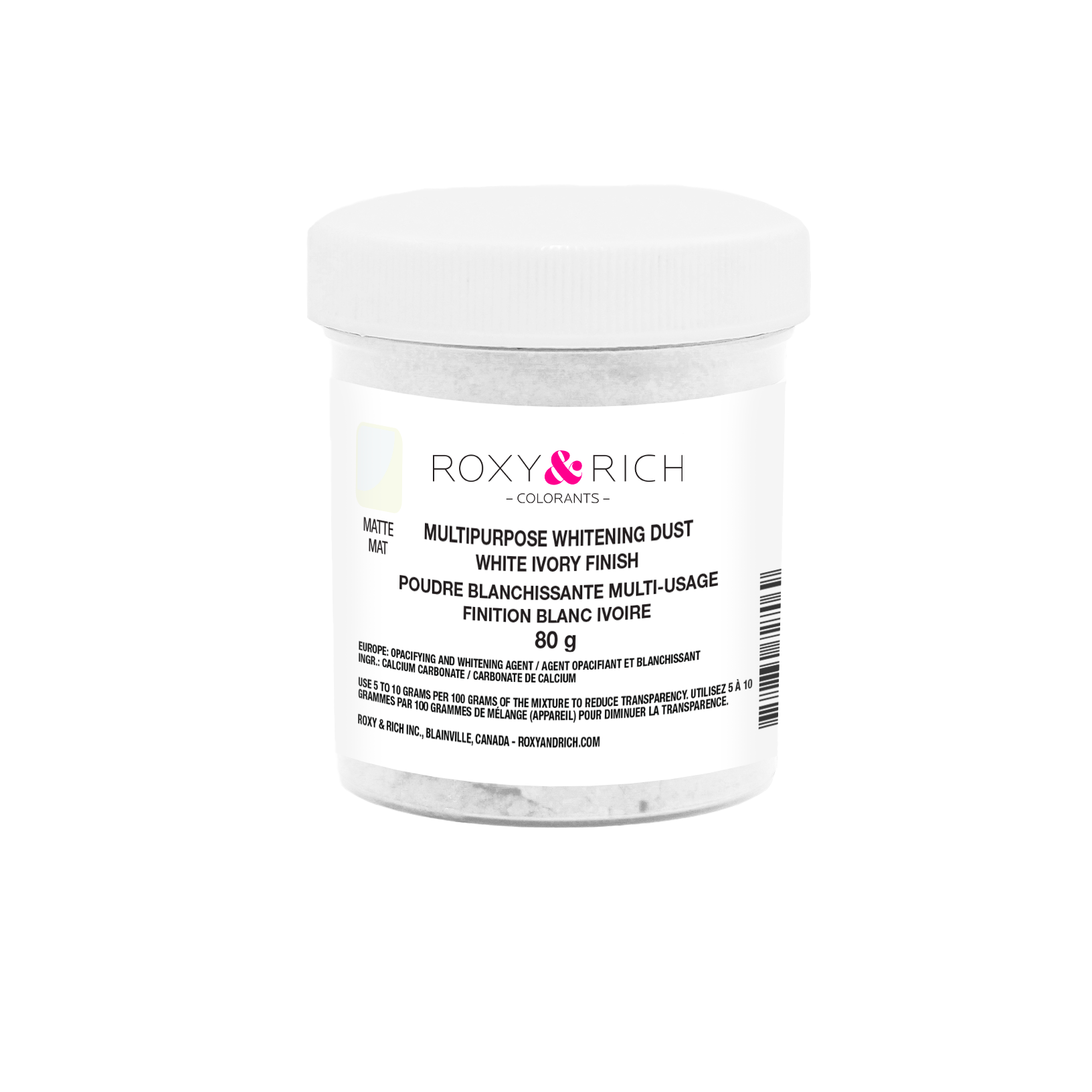 Poudre blanchissante multi-usage 80g - Roxy & Rich - Colorant alimentaire hydrosoluble - - La Guilde Culinaire