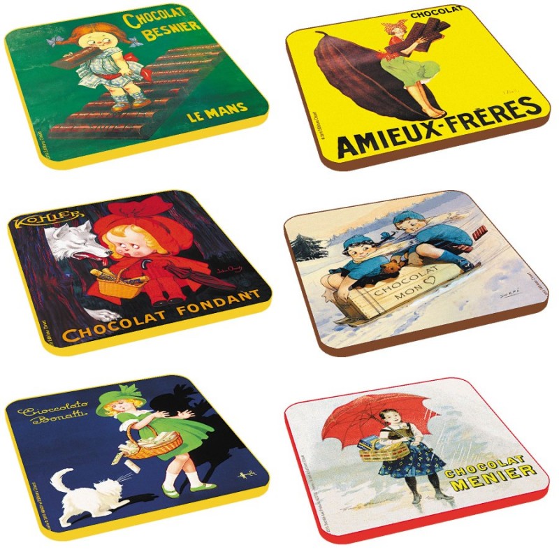 6 dessous de verres Thèmes Chocolats - Editions Clouet - Dessous de verre - - La Guilde Culinaire