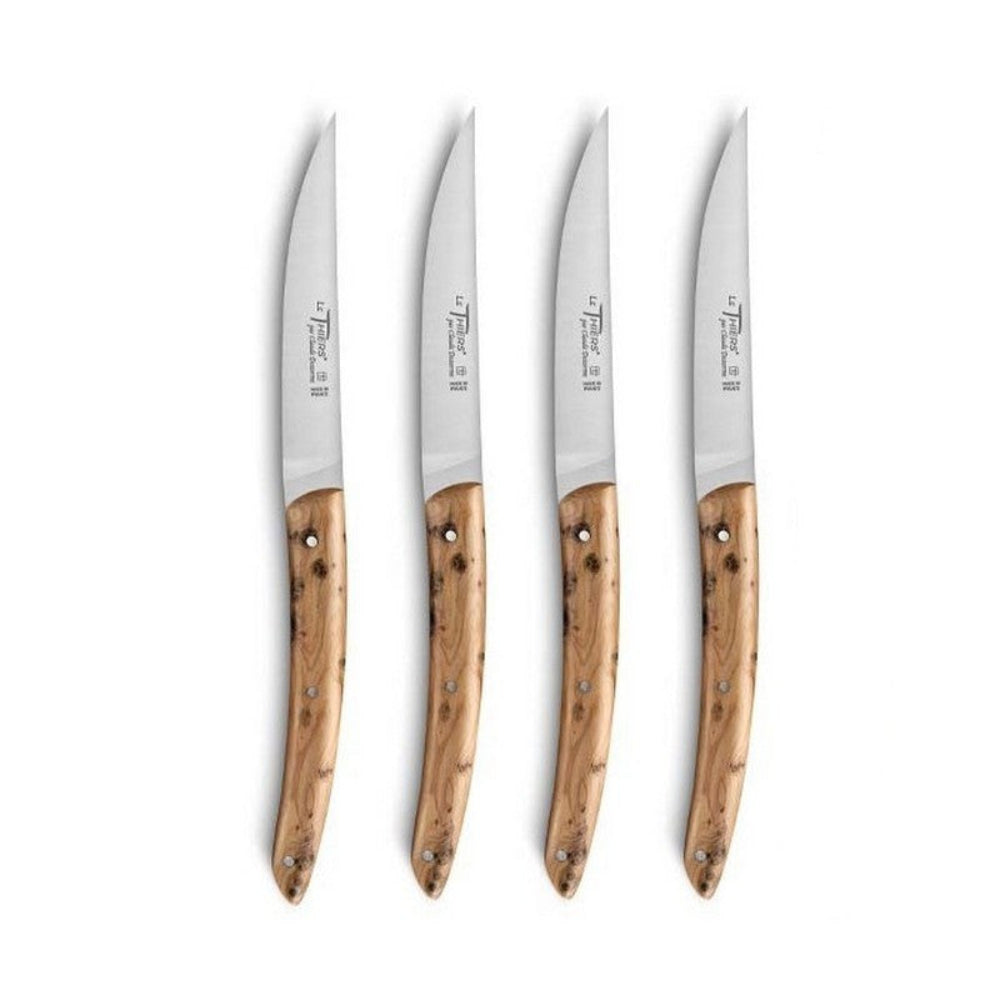 Coffret 4 couteaux de table Le Thiers Genévrier - Claude Dozorme - Couteau de table - D2.90.079.47M - La Guilde Culinaire