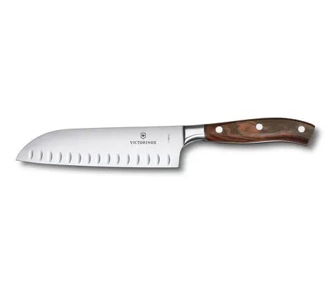 Grand Maître Wood Couteau Santoku 17cm-7''    - Victorinox - Couteau Japonais - 