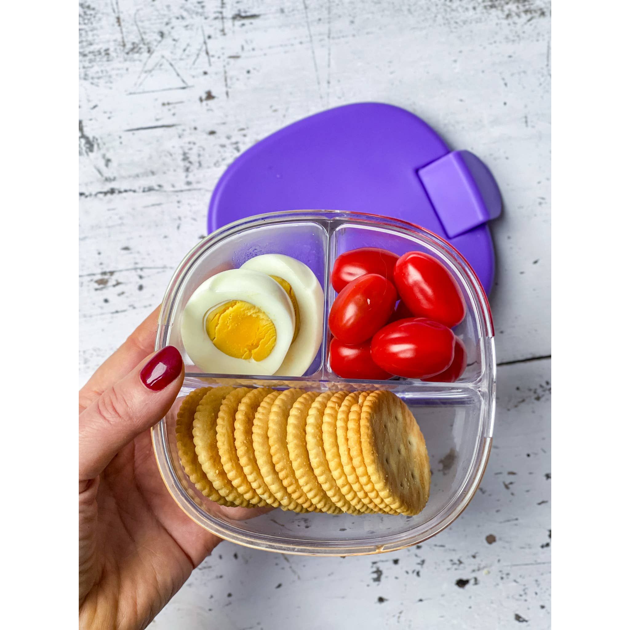 Bol à collations compact et étanche à 3 compartiments - Yumbox - Boîte à repas - - La Guilde Culinaire