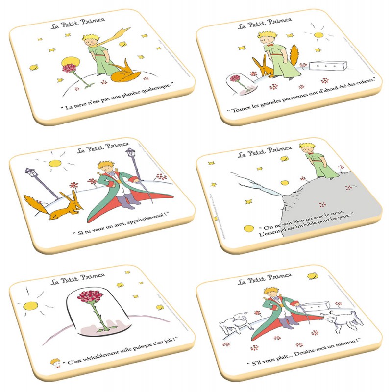 6 dessous de verres citations - Le Petit Prince - Editions Clouet - Dessous de verre - - La Guilde Culinaire