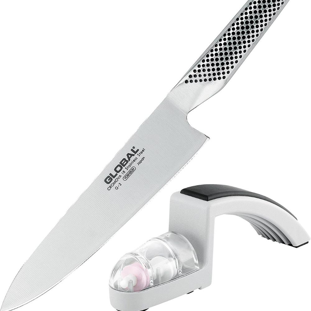 Ensemble couteau et affûteur GLOBAL 2 pièces - Global ! - Global - Couteau multi-usages - - La Guilde Culinaire