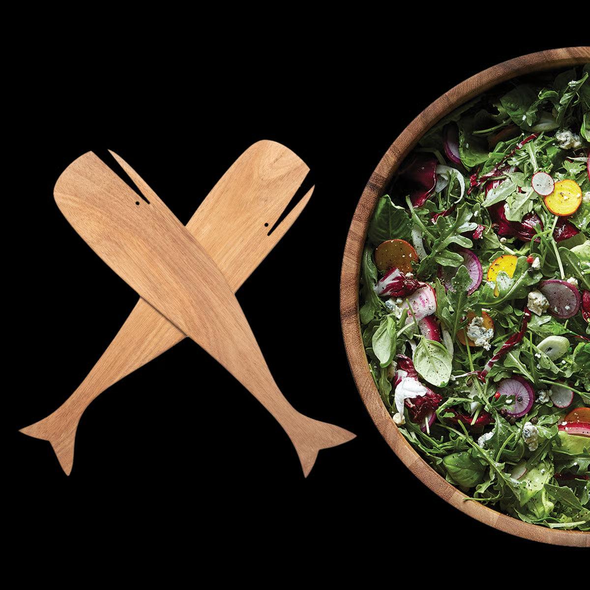 Couverts à salade en bois d'acacia gourmet - Fox Run - Couvert à salade - - La Guilde Culinaire