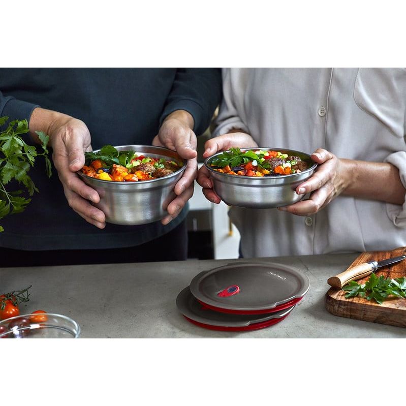 Bol alimentaire multifonction en acier - Petit - Black + Blum London - Boîte à repas - - La Guilde Culinaire