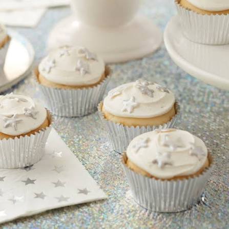 Silver cupcake liners