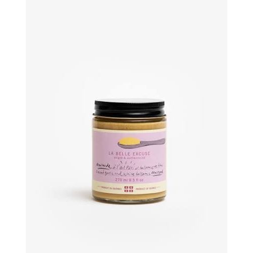 Moutarde à l’huile d’olive, ail rôti et balsamique blanc 270ml - La Belle Excuse - Moutarde - - La Guilde Culinaire