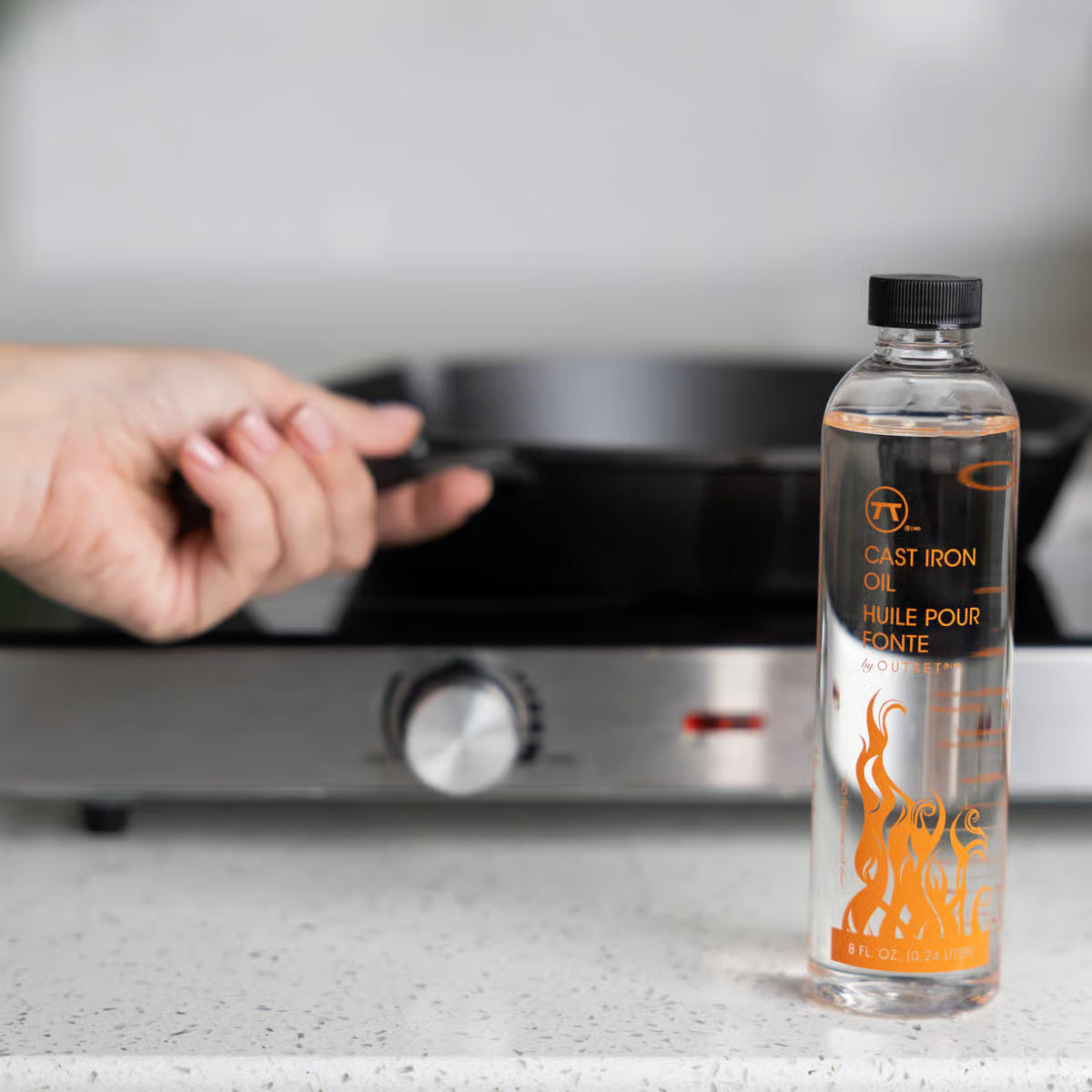 Huile pour fonte - Outset - Huile d'olive - - La Guilde Culinaire