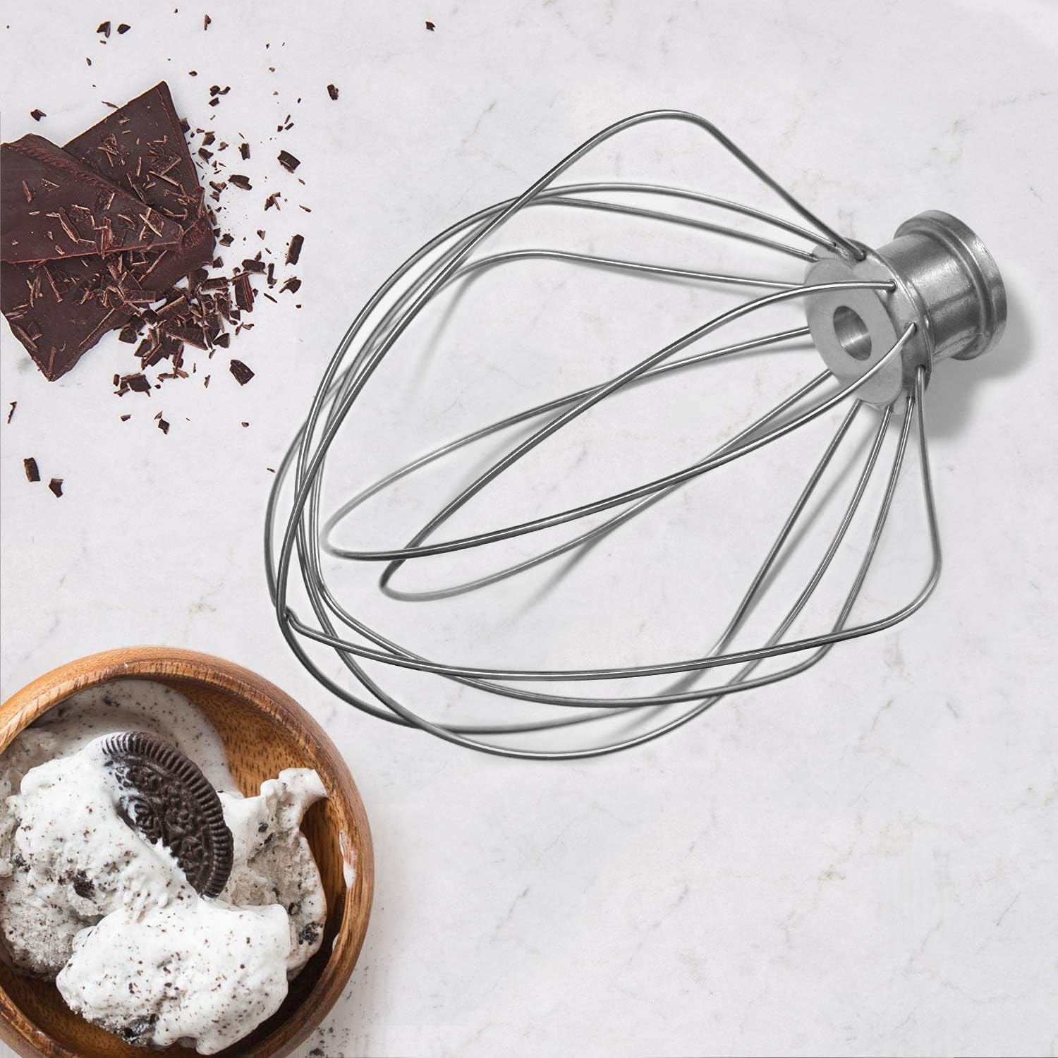 Fouet à 6 fils en acier inoxydable KN256WW pour KitchenAid - Kitchenaid - Fouets batteur sur socle - - La Guilde Culinaire