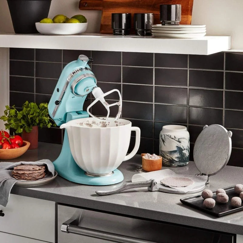 Bol en céramique à colonnes 3L-5qt pour KitchenAid ! - Kitchenaid - Bol batteur sur socle - - La Guilde Culinaire