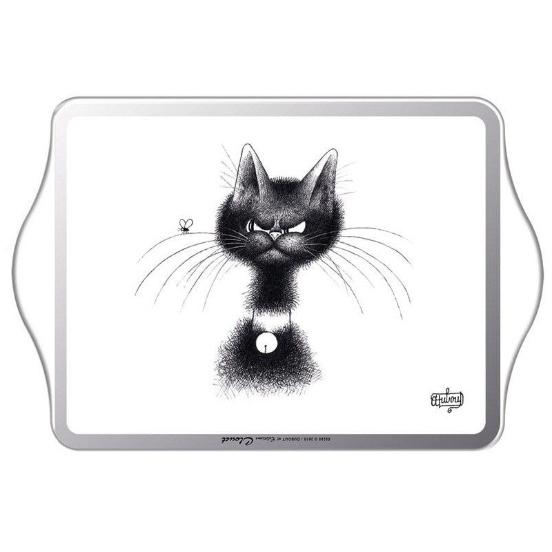 Petit plateau métal Vide-poches, La mouche - Chats Dubout - Editions Clouet - Plateau de service - - La Guilde Culinaire
