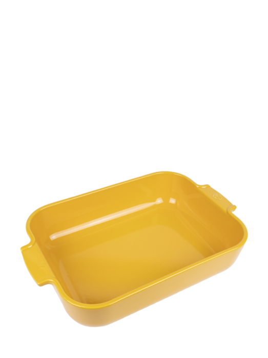 APPOLIA - Plat four céramique rectangle jaune safran 36 cm - 14.25in    - Peugeot - Plat pour four - 